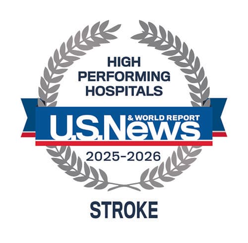 U.S. News & World Report High Performing Hospitals, Stroke.